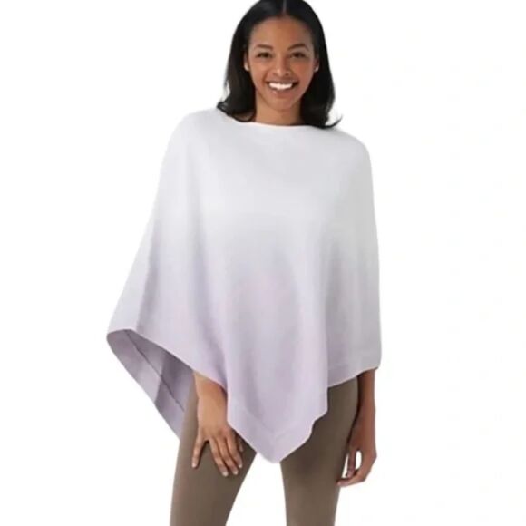 Barefoot Dreams Ocean Breeze CozyChic Ultralite Ombré Poncho - Picture 1 of 7